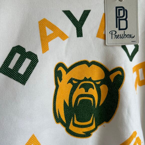 Baylor Bears Pressbox Women's Crewneck Sweatshirt White Small NEW - Picture 2 of 7